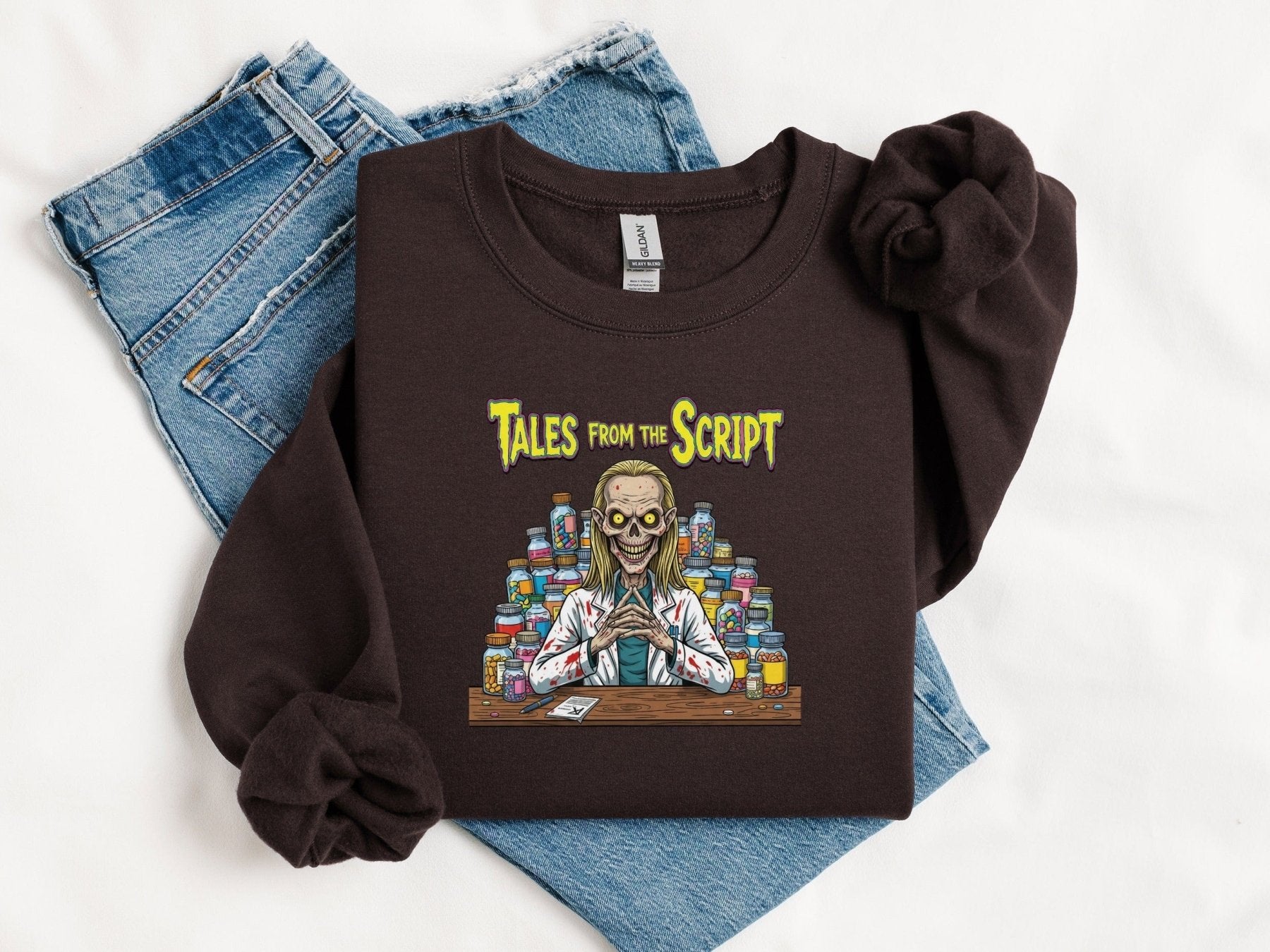 Tales from the Script Sweatshirt - Adverse Reactions - Pharmacy Apparel for Pharmacists, Techs & Students