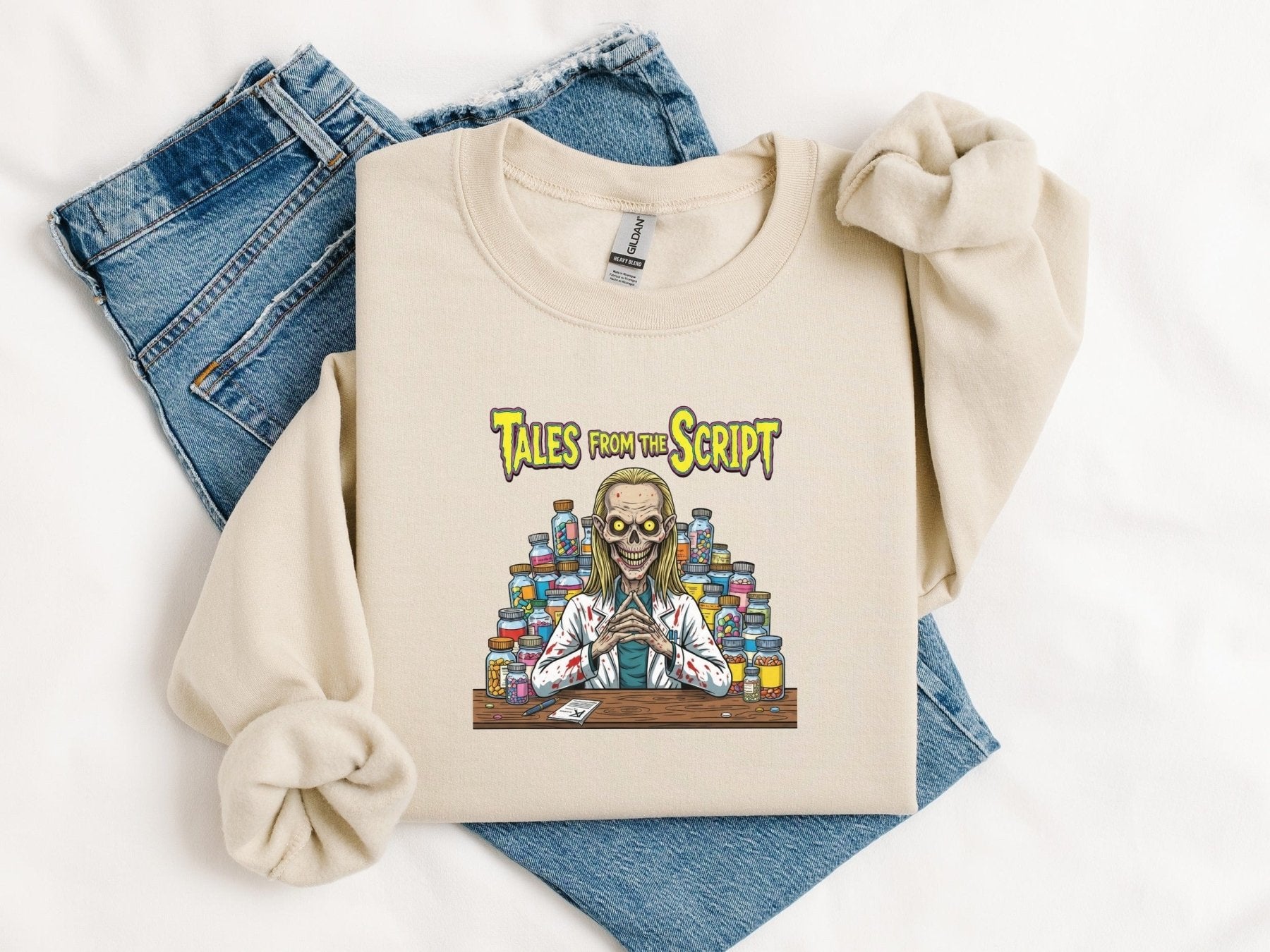 Tales from the Script Sweatshirt - Adverse Reactions - Pharmacy Apparel for Pharmacists, Techs & Students