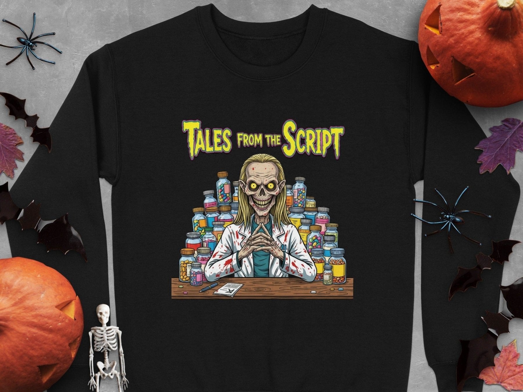 Tales from the Script Sweatshirt - Adverse Reactions - Pharmacy Apparel for Pharmacists, Techs & Students