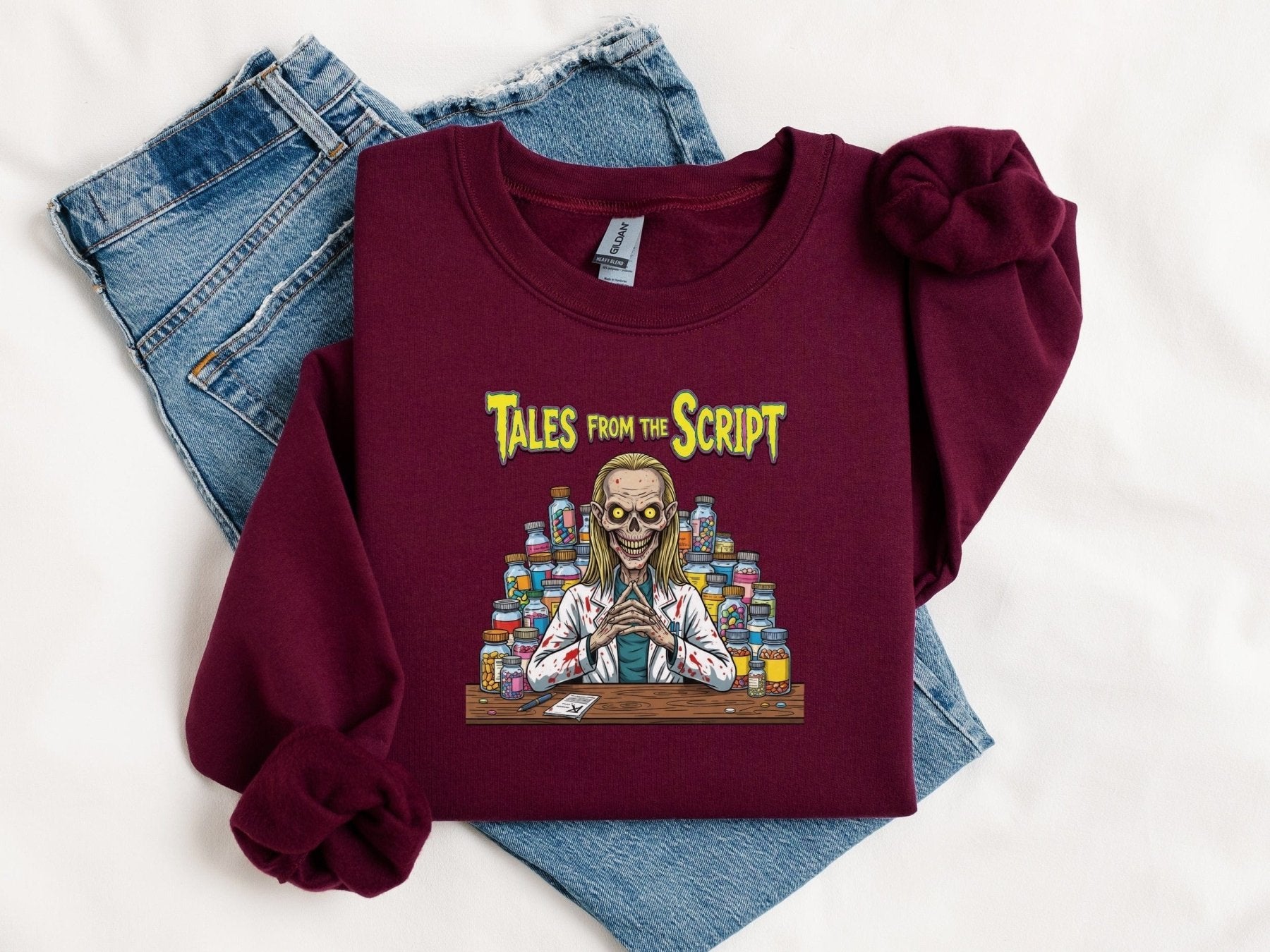 Tales from the Script Sweatshirt - Adverse Reactions - Pharmacy Apparel for Pharmacists, Techs & Students