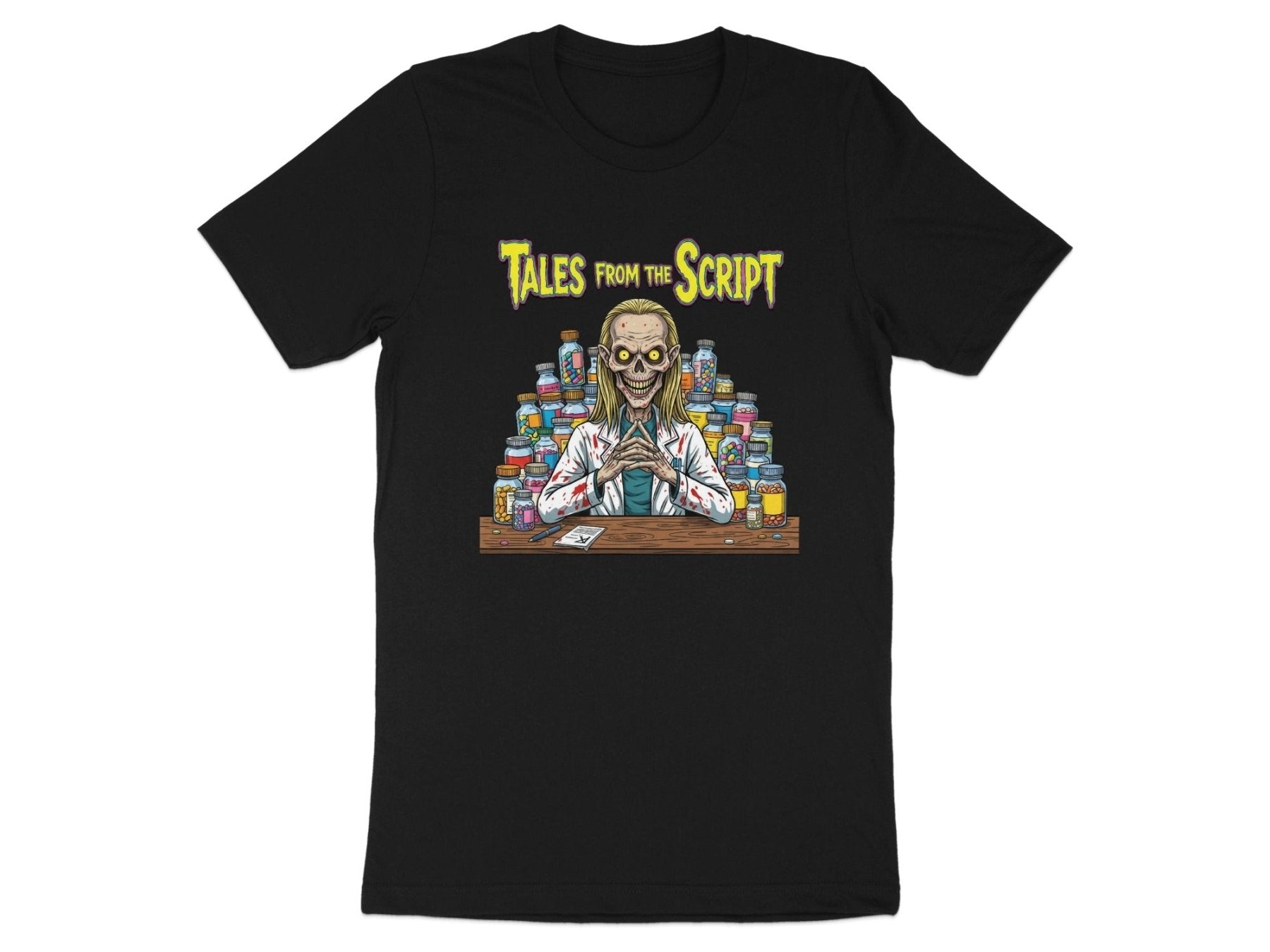 Tales from the Script Tee - Adverse Reactions - Pharmacy Apparel for Pharmacists, Techs & Students