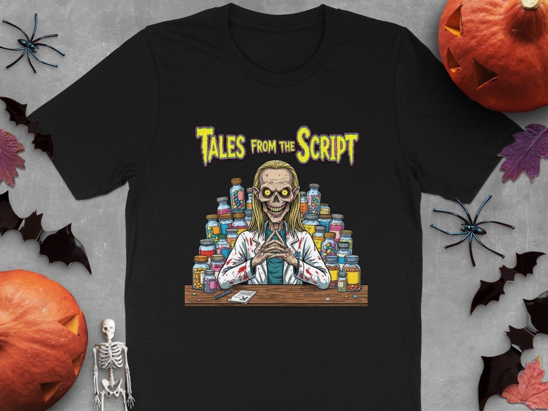 Tales from the Script Tee - Adverse Reactions - Pharmacy Apparel for Pharmacists, Techs & Students