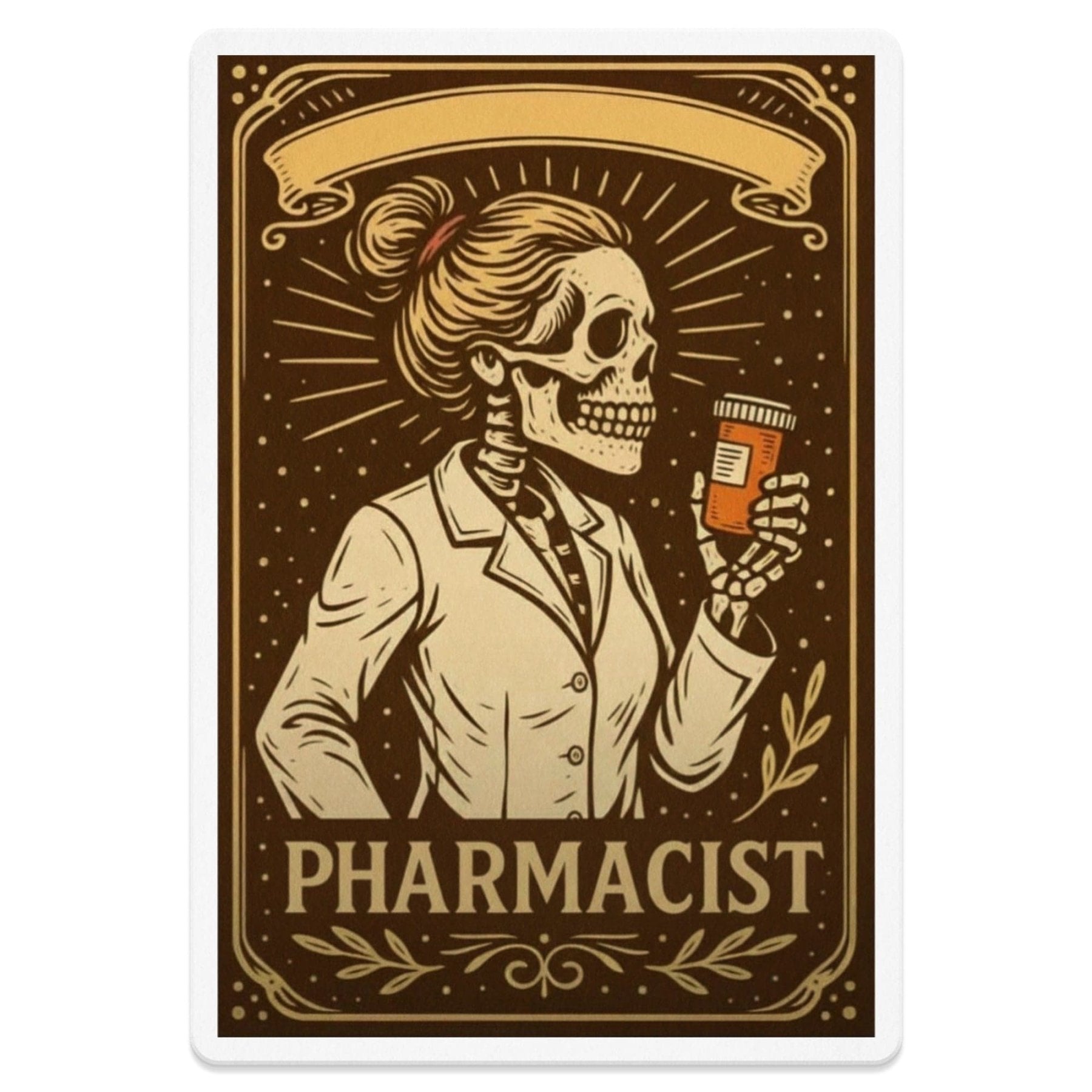 Tarot Apothecary Pharmacist Magnet - Adverse Reactions - Pharmacy Apparel for Pharmacists, Techs & Students