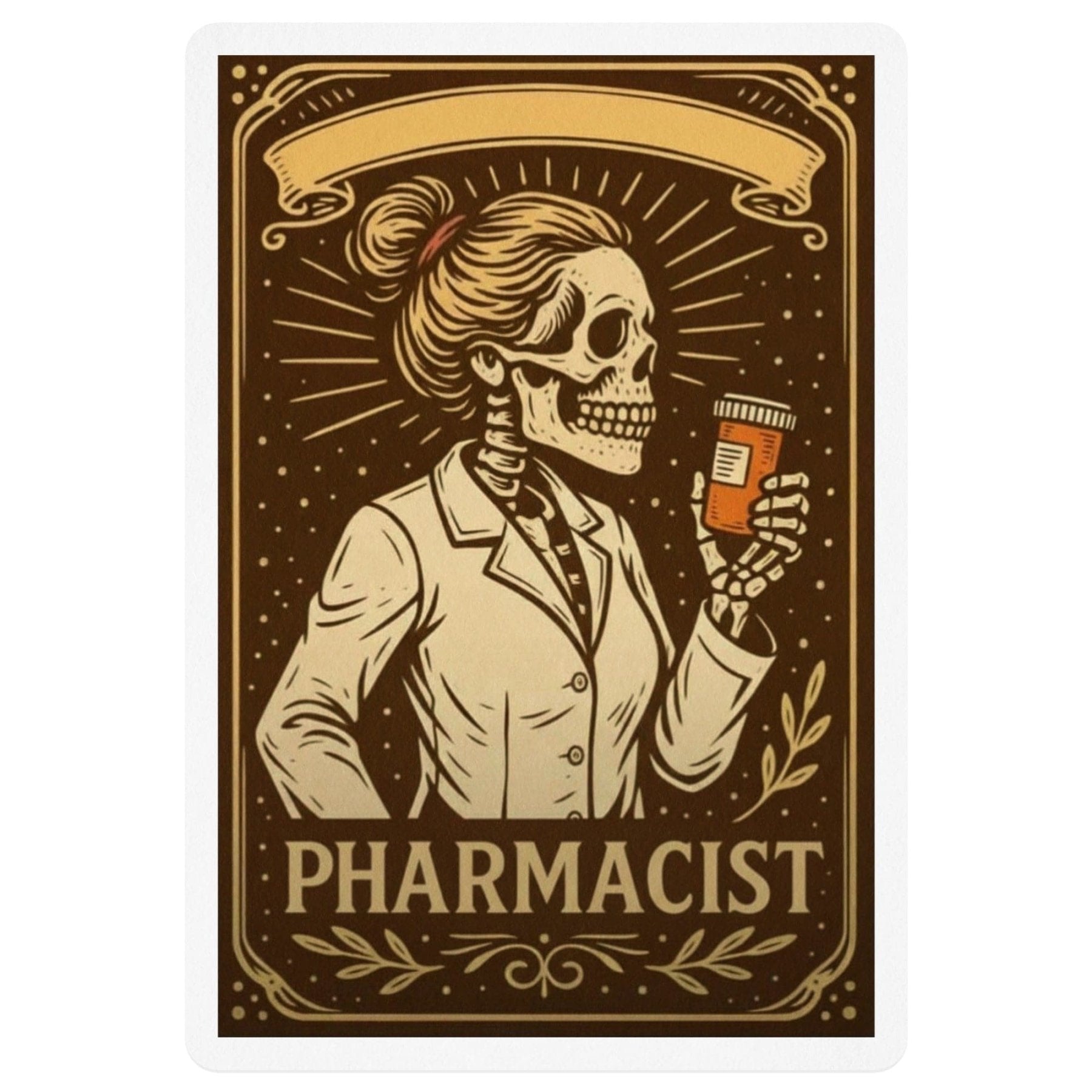 Tarot Apothecary Pharmacist Sticker - Adverse Reactions - Pharmacy Apparel for Pharmacists, Techs & Students