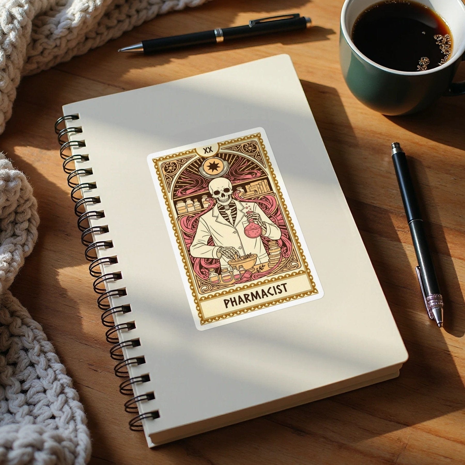 Tarot Pharmacist Sticker - Adverse Reactions - Pharmacy Apparel for Pharmacists, Techs & Students