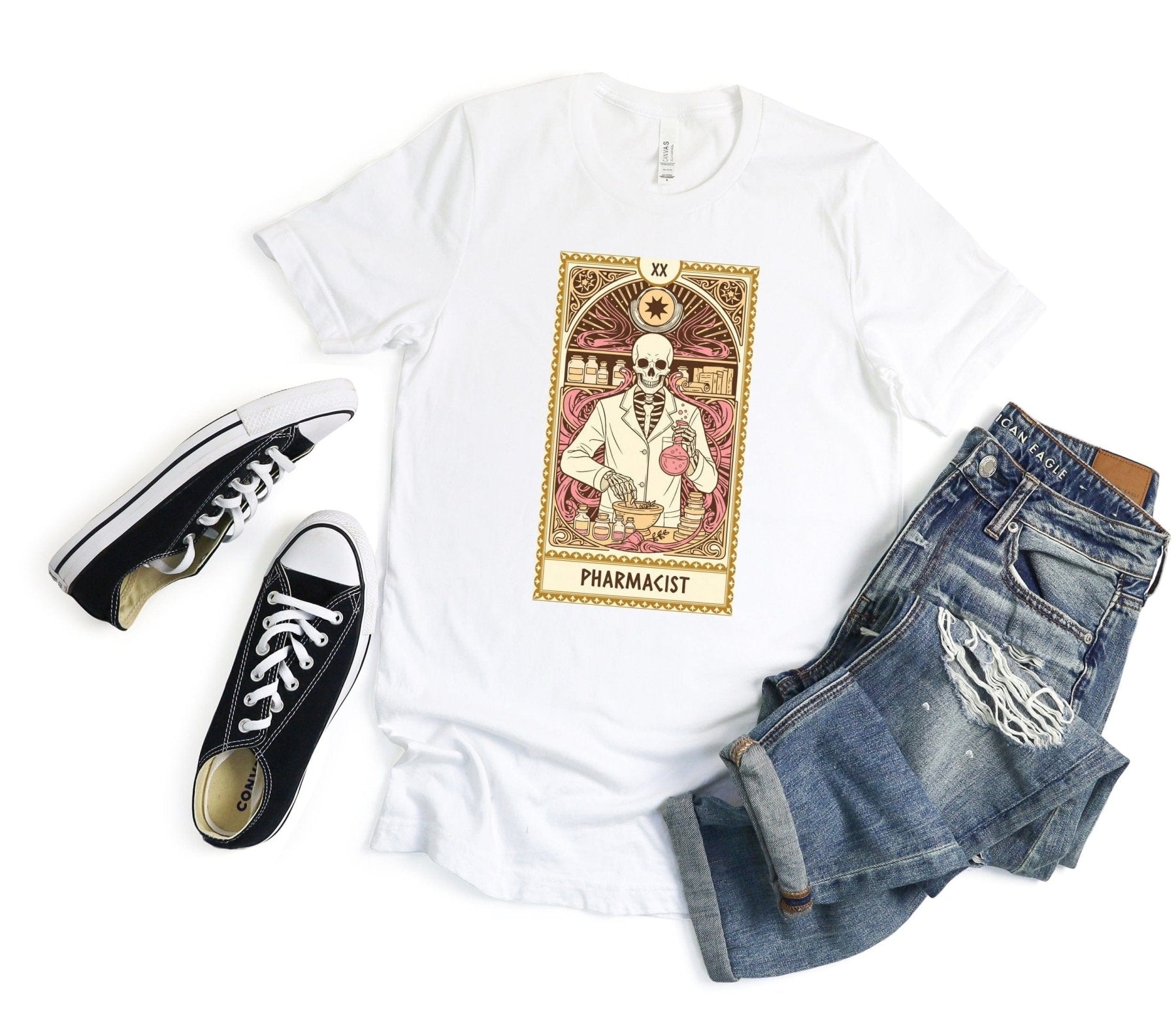 Tarot Pharmacist Tee - Adverse Reactions - Pharmacy Apparel for Pharmacists, Techs & Students