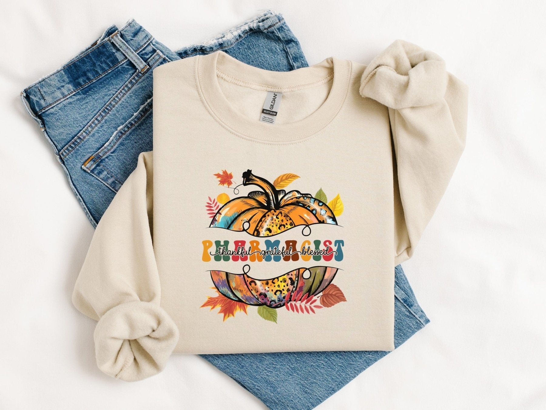 Thankful, Grateful, Blessed Pharmacist Sweatshirt - Adverse Reactions - Pharmacy Apparel for Pharmacists, Techs & Students