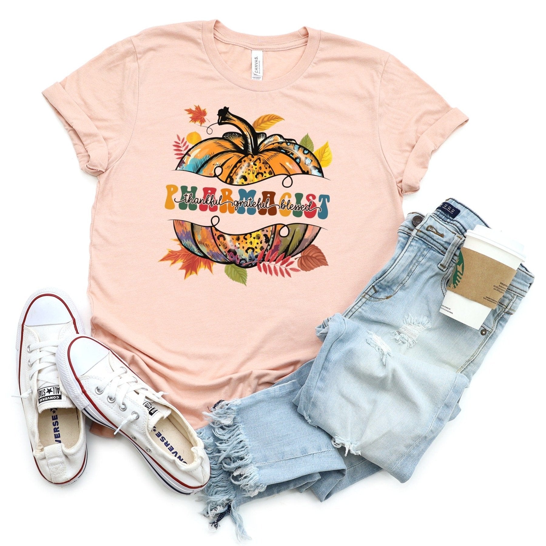 Thankful Grateful Blessed Pharmacist Tee - Adverse Reactions - Pharmacy Apparel for Pharmacists, Techs & Students