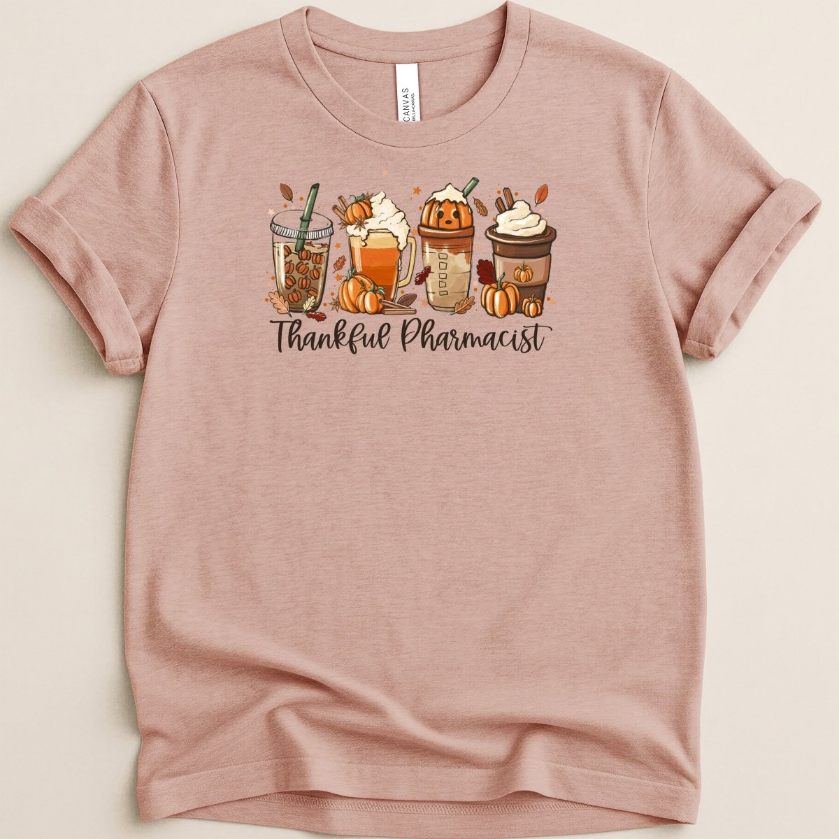 Thankful Pharmacist Fall Drinks Tee - Adverse Reactions