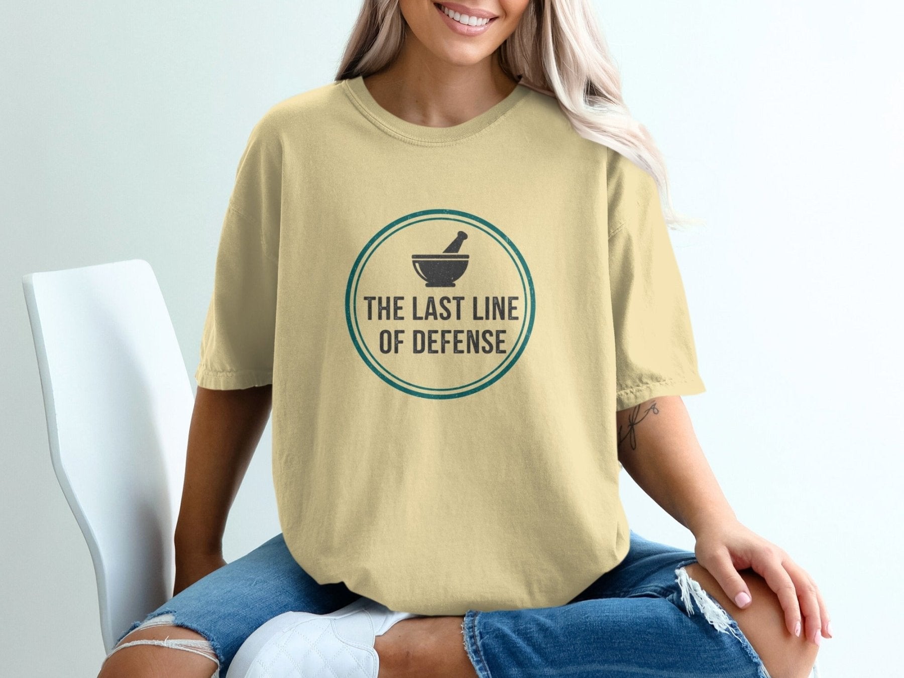 The Last Line of Defense Tee - Pharmacy Apparel for Pharmacists, Techs & Students