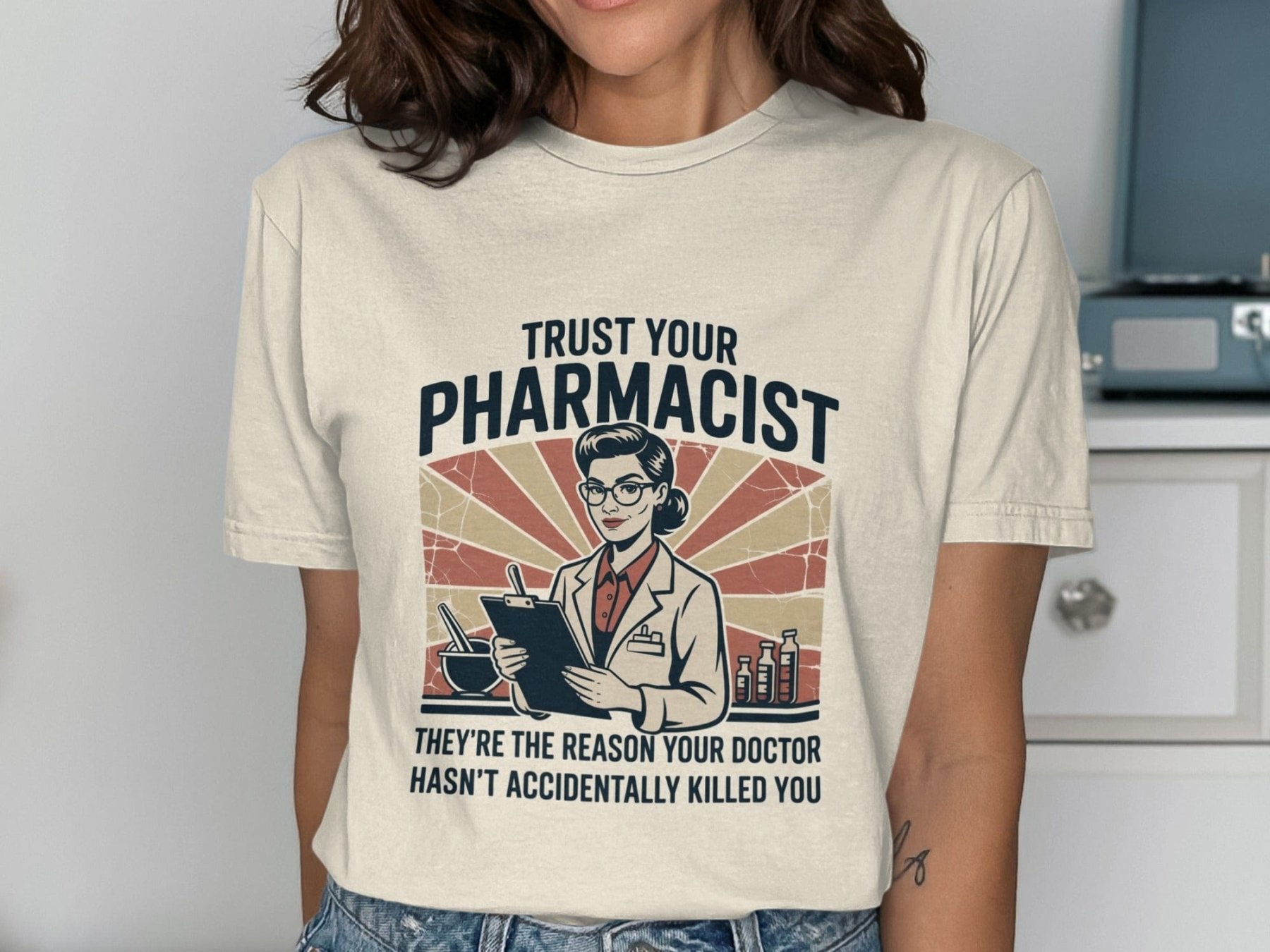 Trust Your Pharmacist Female Tee - Adverse Reactions - Pharmacy Apparel for Pharmacists, Techs & Students