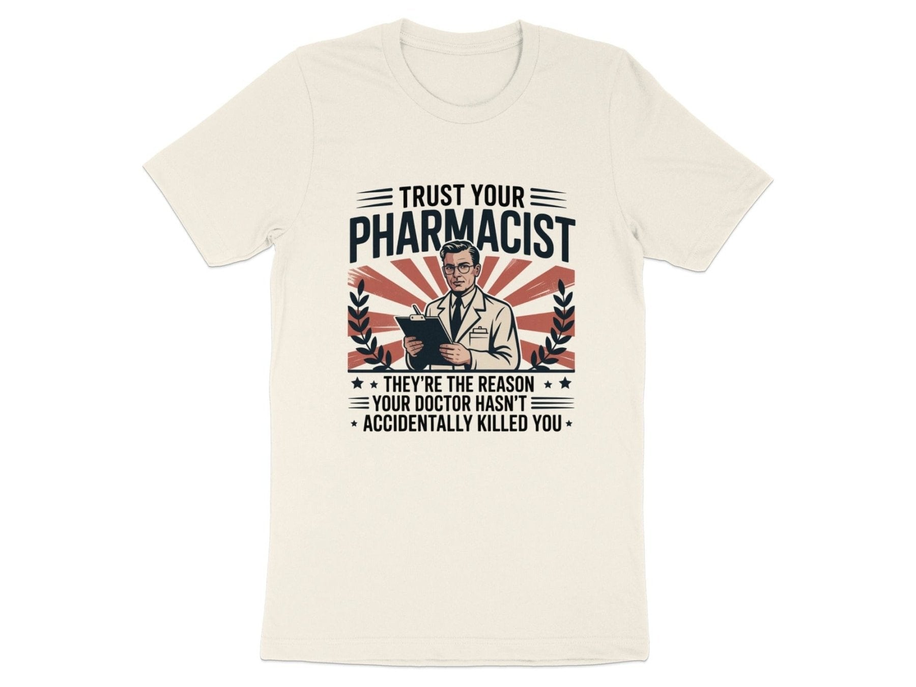 Trust Your Pharmacist Male Tee - Adverse Reactions - Pharmacy Apparel for Pharmacists, Techs & Students