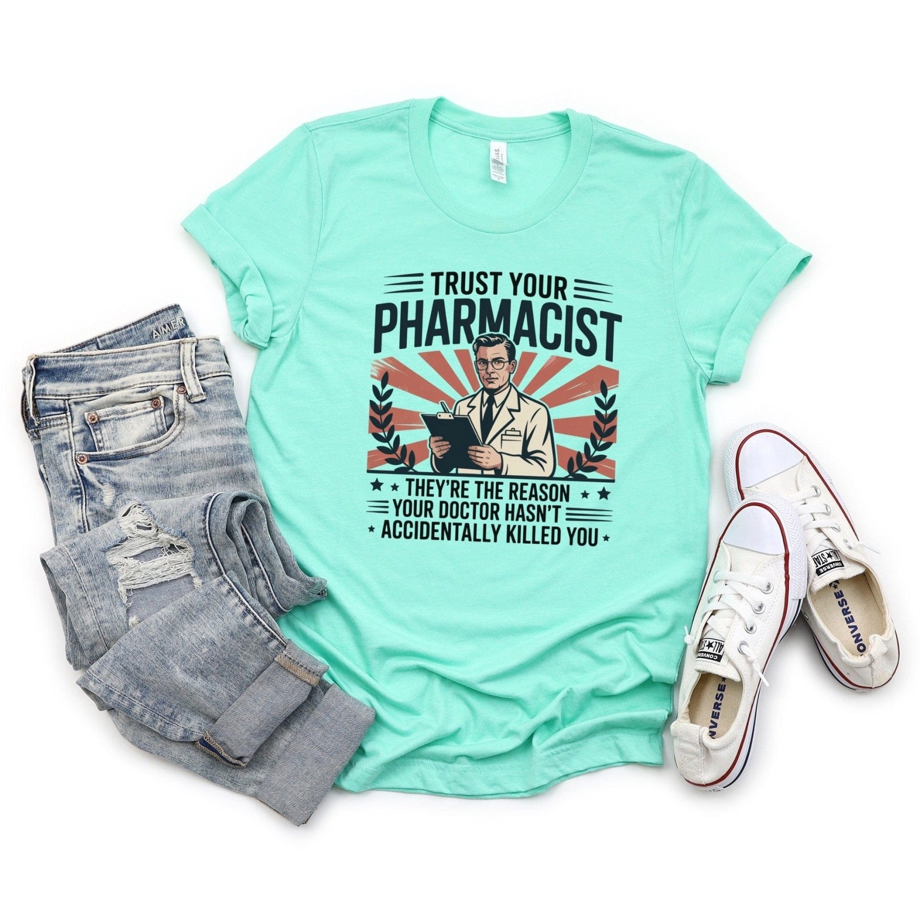 Trust Your Pharmacist Male Tee - Adverse Reactions - Pharmacy Apparel for Pharmacists, Techs & Students