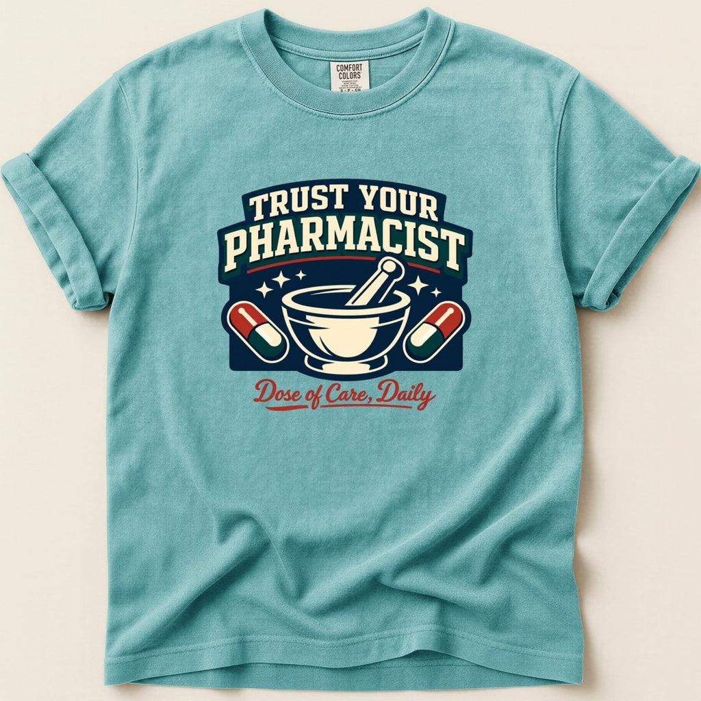 Trust Your Pharmacist Mortar & Pestle Tee - Adverse Reactions