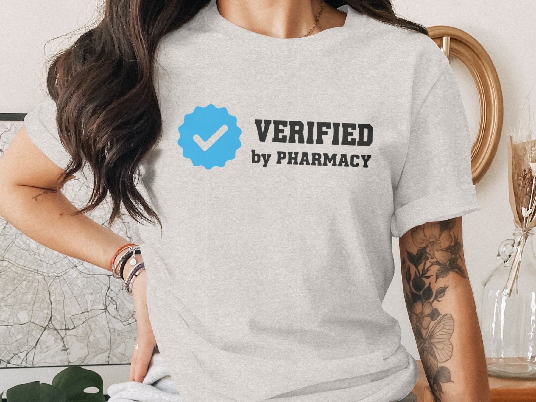Verified by Pharmacy Tee - Pharmacy Apparel for Pharmacists, Techs & Students