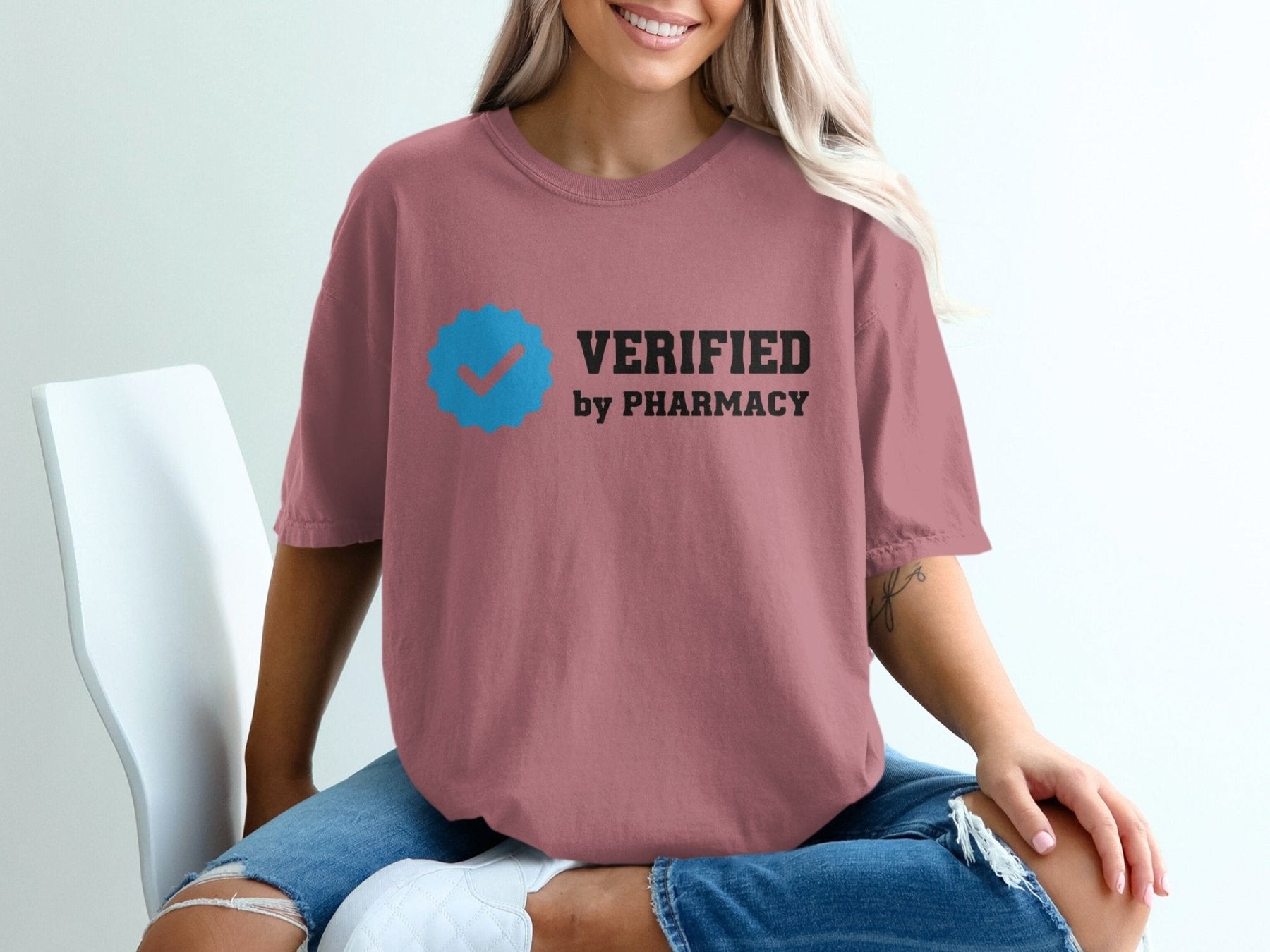 Verified by Pharmacy Tee - Pharmacy Apparel for Pharmacists, Techs & Students
