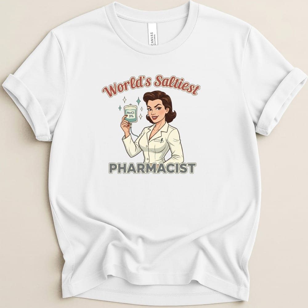 World’s Saltiest Pharmacist v2 Tee - Adverse Reactions