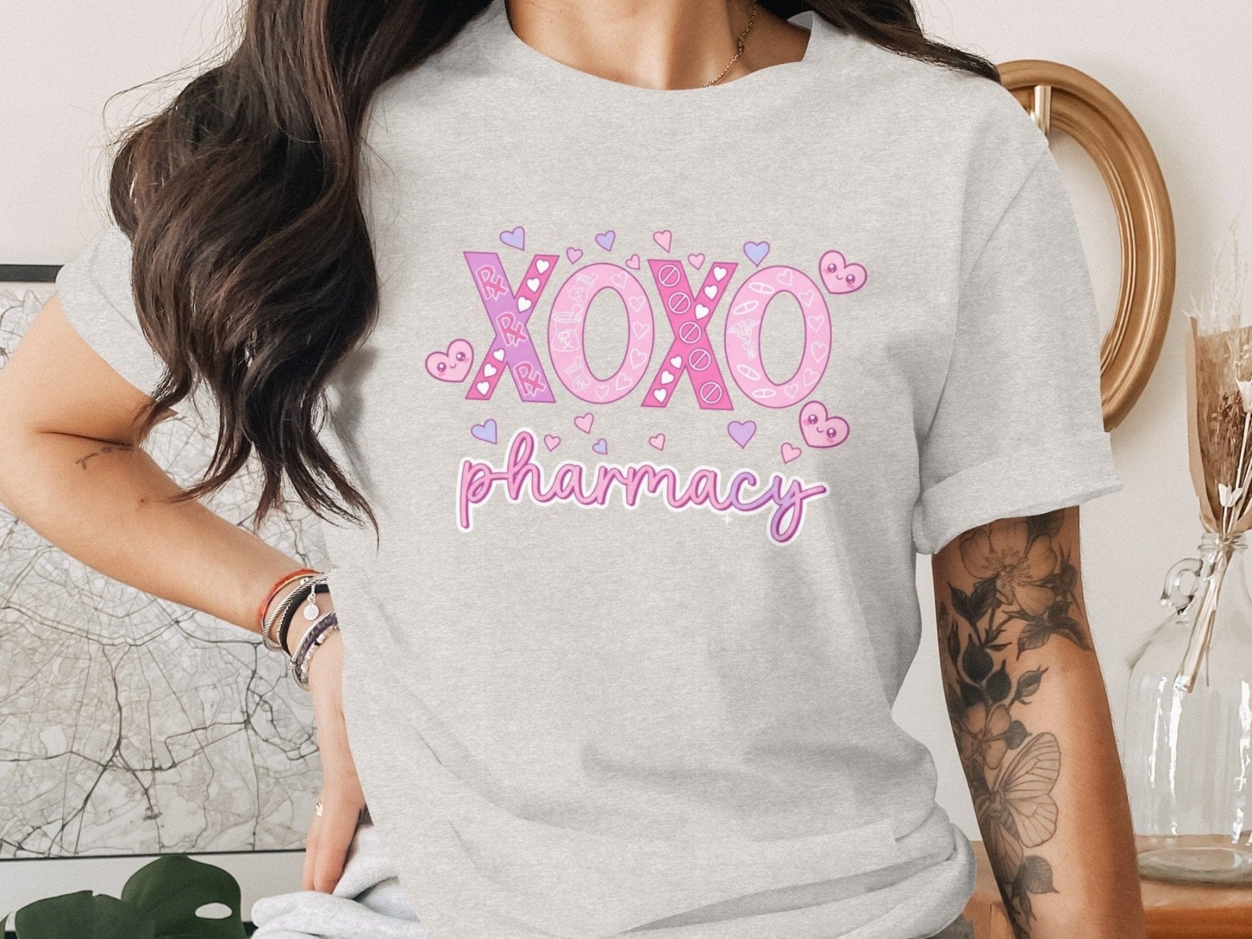 XOXO Pharmacy Tee - Pharmacy Apparel for Pharmacists, Techs & Students