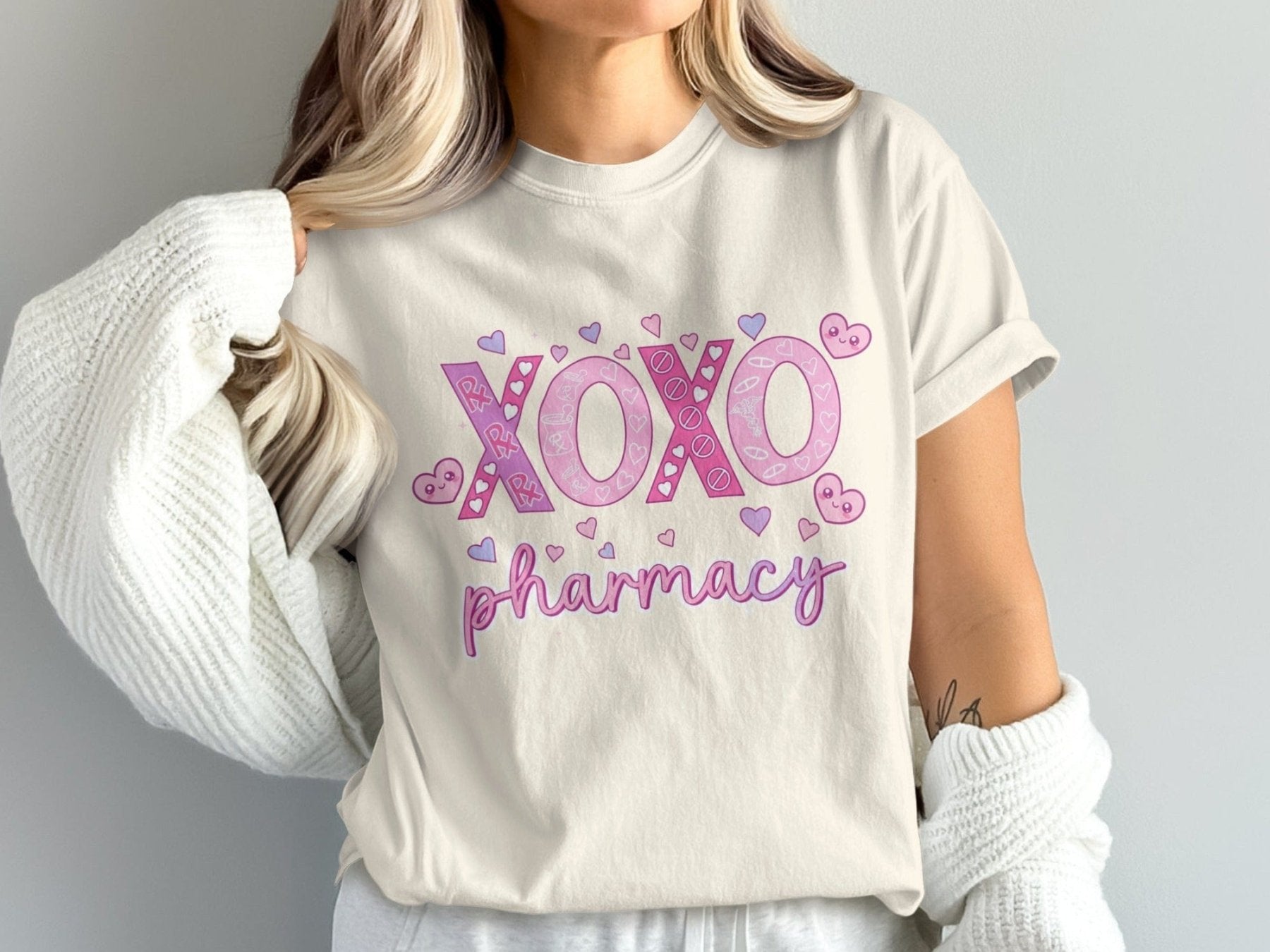 XOXO Pharmacy Tee - Pharmacy Apparel for Pharmacists, Techs & Students
