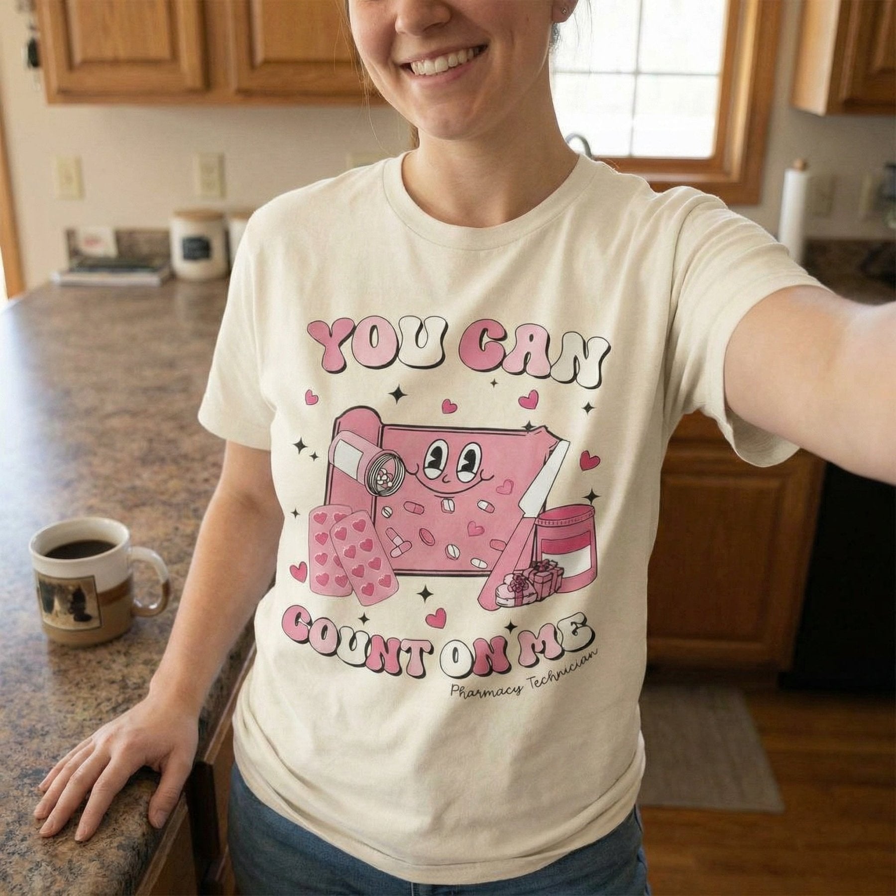 You Can Count on Me Pharmacy Technician Tee - Adverse Reactions
