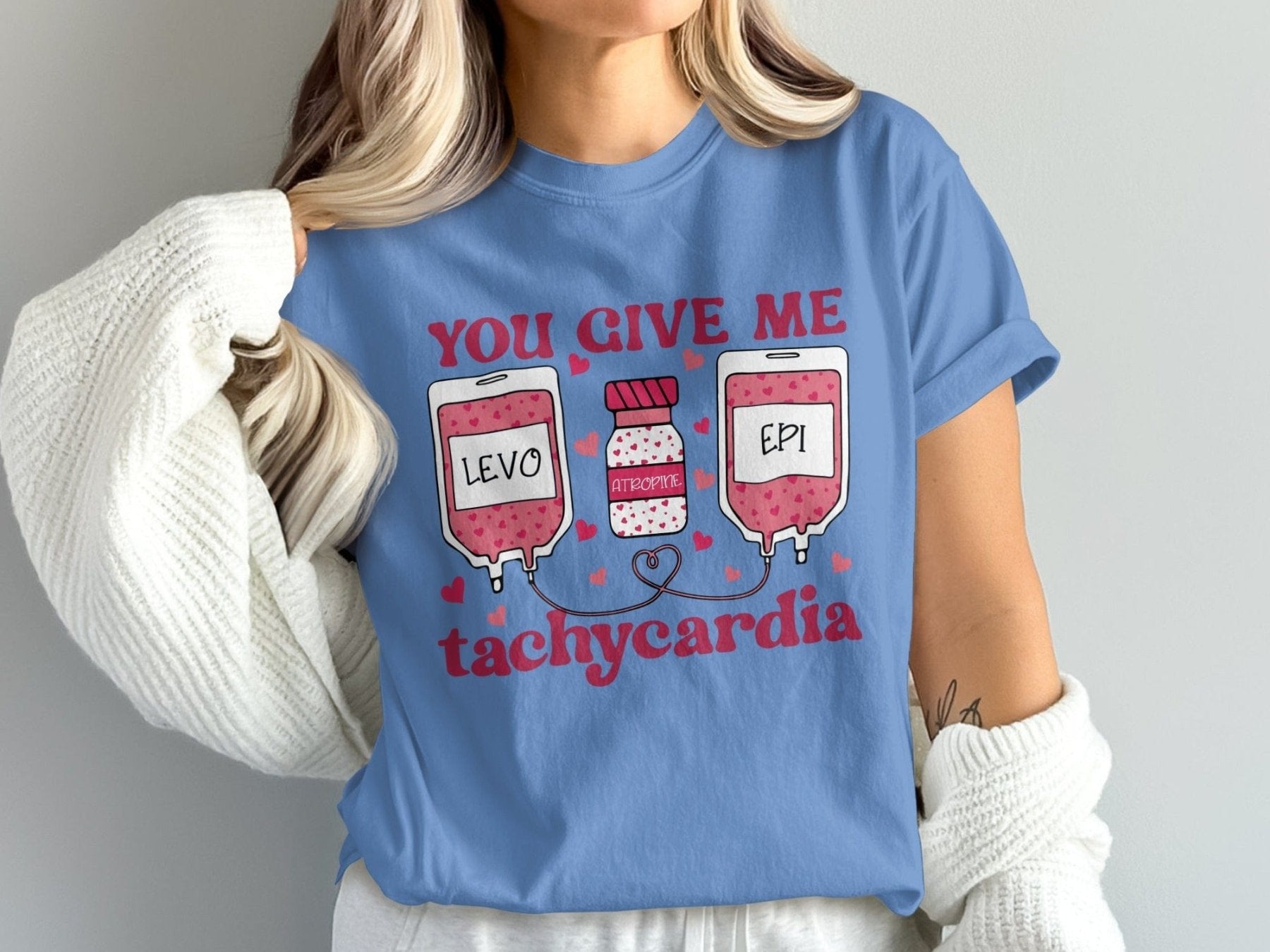 You Give Me Tachycardia Tee - Pharmacy Apparel for Pharmacists, Techs & Students