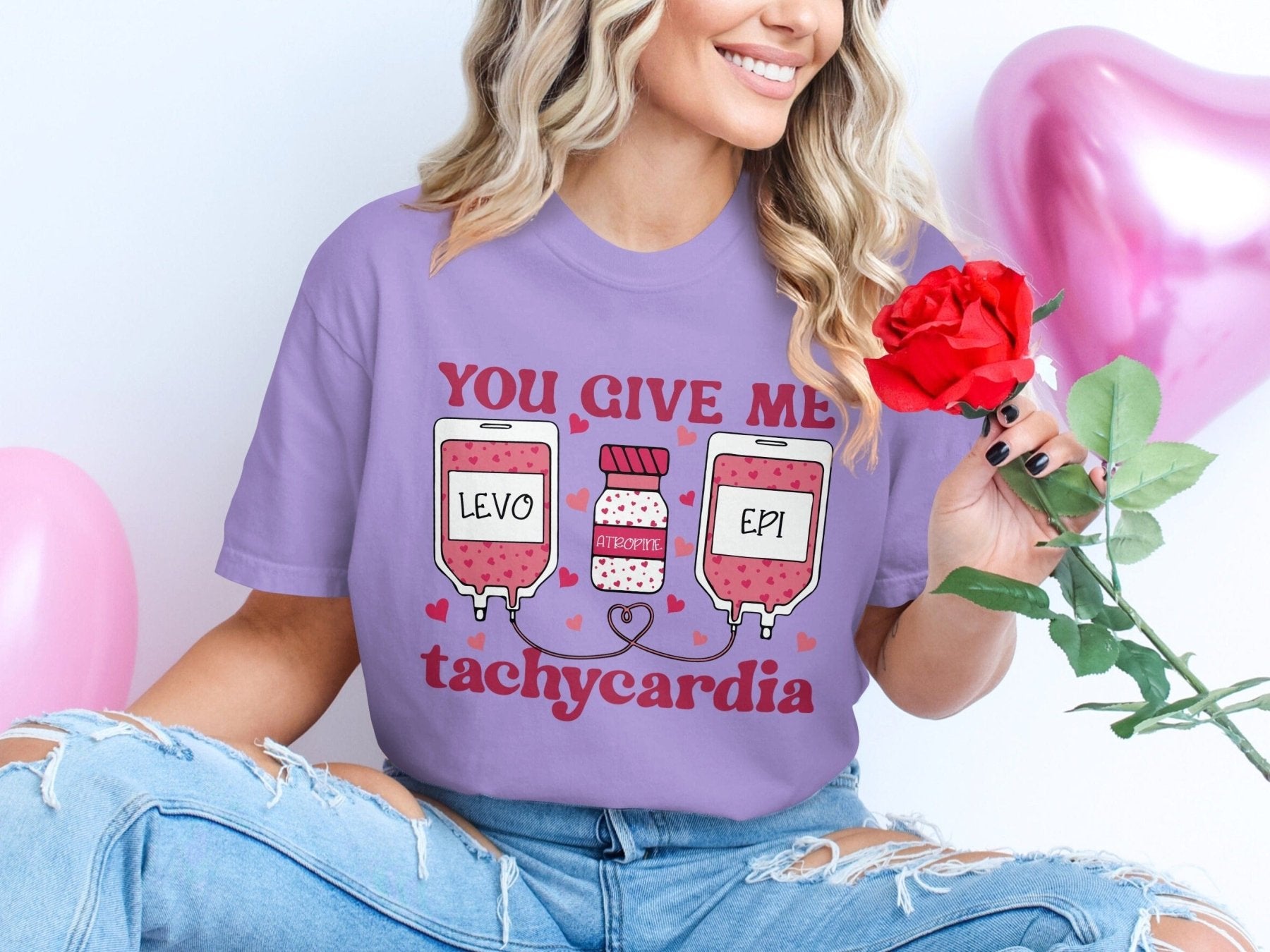 You Give Me Tachycardia Tee - Pharmacy Apparel for Pharmacists, Techs & Students